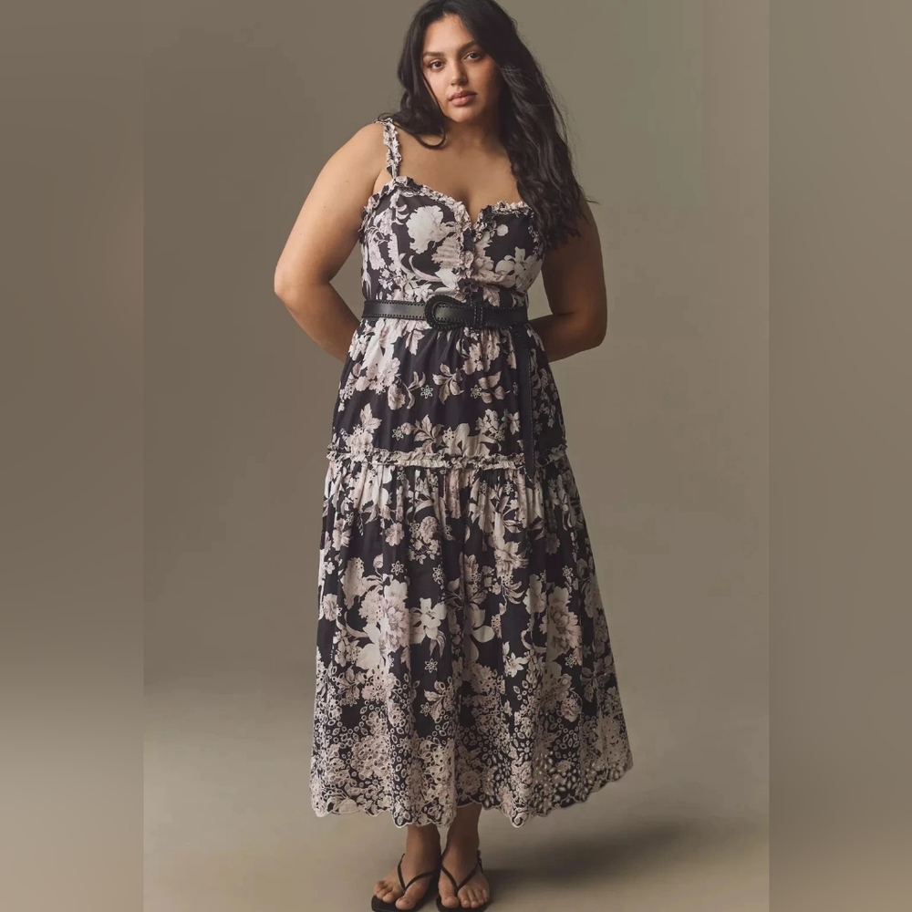 NWT Sleeveless Sweetheart A-Line Midi Dress by Anthropologie - 1x